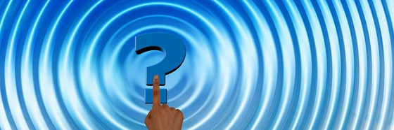 Interrogación rodeda de círculos