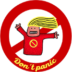 Logo con una señal de prohibido el pánico