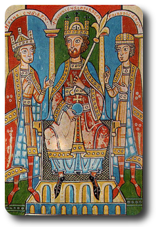 Imagen de Federico I (Barbarroja) con sus hijos